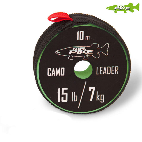 Mr.Pike Camo Leader 10m ohne Sleeves 7 Kg / 15lbs