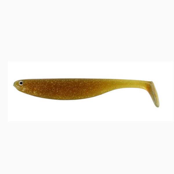 Westin Shad Teez Slim 7,5cm 4er Pack Gummifisch Motoroil Gold