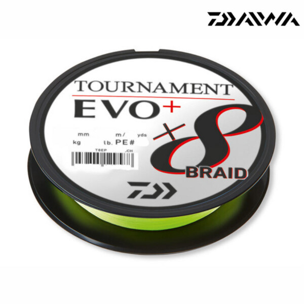 10m 0,14mm/10,2 kg Chartreuse Daiwa Tournament X8 Braid Evo+