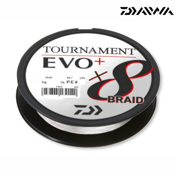 10m 0,14mm/10,2 kg Weiss Daiwa Tournament X8 Braid Evo+