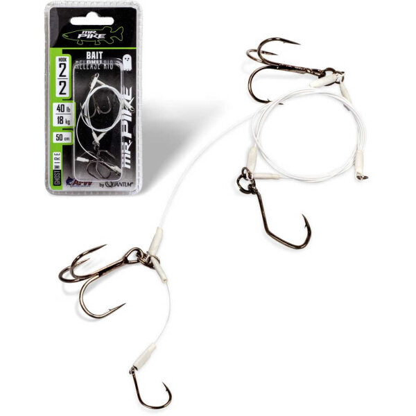 Quantum Mr.Pike Ghost Traces Bait Release-Rig weiß
