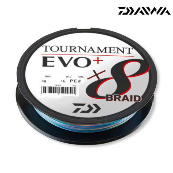 10m 0,20mm/18,0 kg Multicolor Daiwa Tournament X8 Braid Evo+
