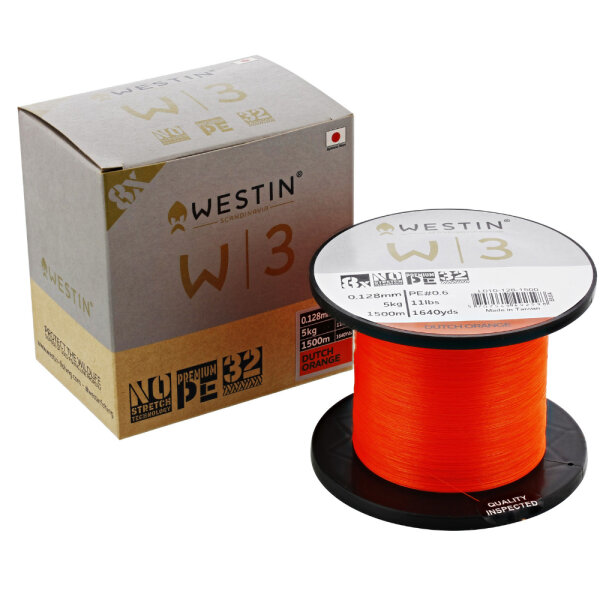 Westin W3 8- Braid Dutch Orange Großspule 1500m zum Sparpreis