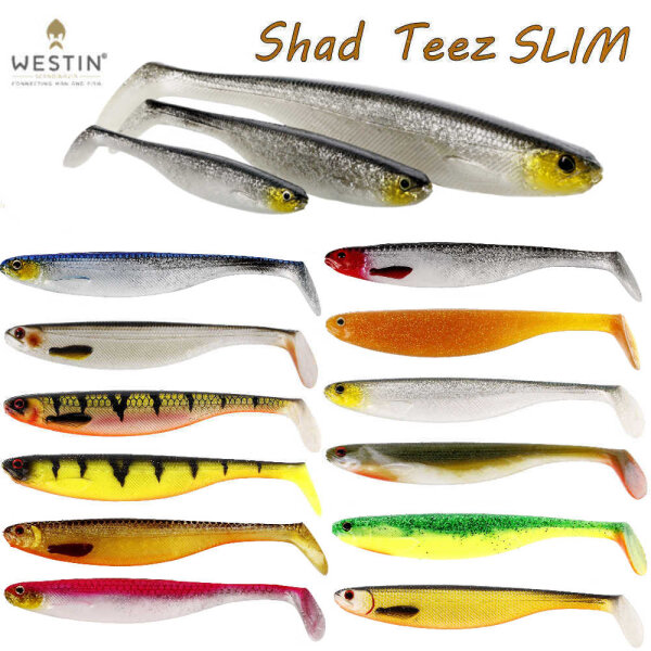 Westin Shad Teez Slim 7,5cm 4er Pack Gummifisch