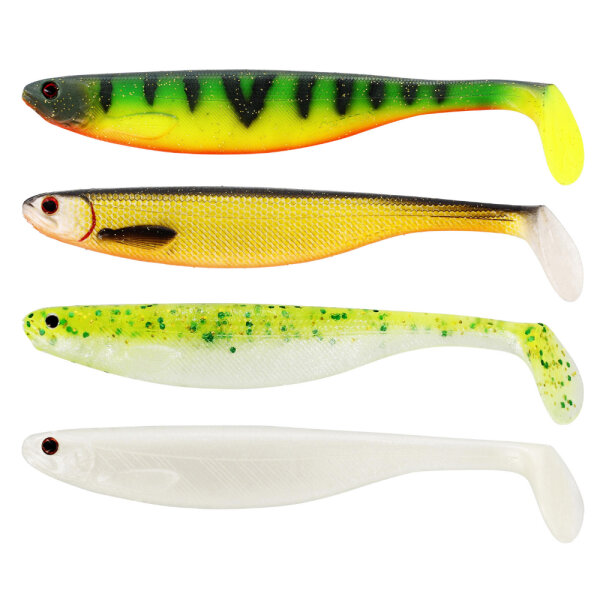 Westin Shad Teez Slim 7,5cm 4er Pack Gummifisch Dark Water Mix 18