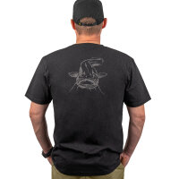 Black Cat Logo Black T-Shirt