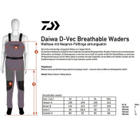 Daiwa D-VEC Breathable Waders Wathose atmungsaktiv mit Füßlinge